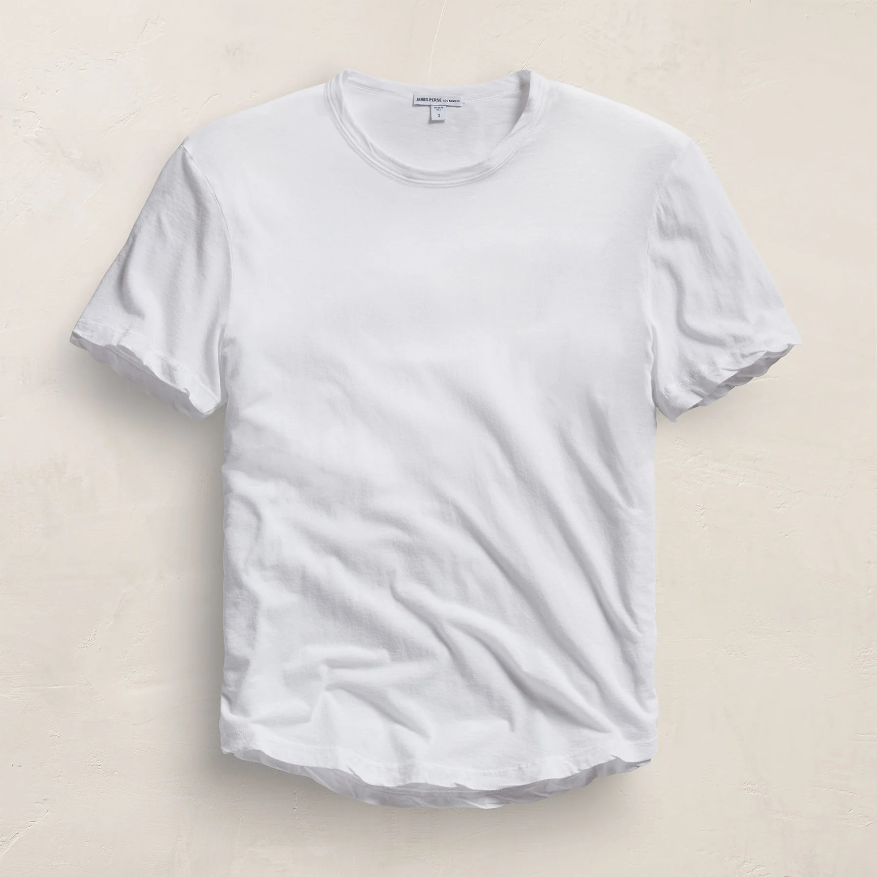 Lotus Jersey Double Ply Crew - White | James Perse Los Angeles | James Perse (US)