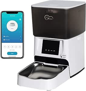 DOEL Automatic Cat Feeder Timed and Quantitative Feeding with Stainless Steel Bowl APP Remote Con... | Amazon (US)