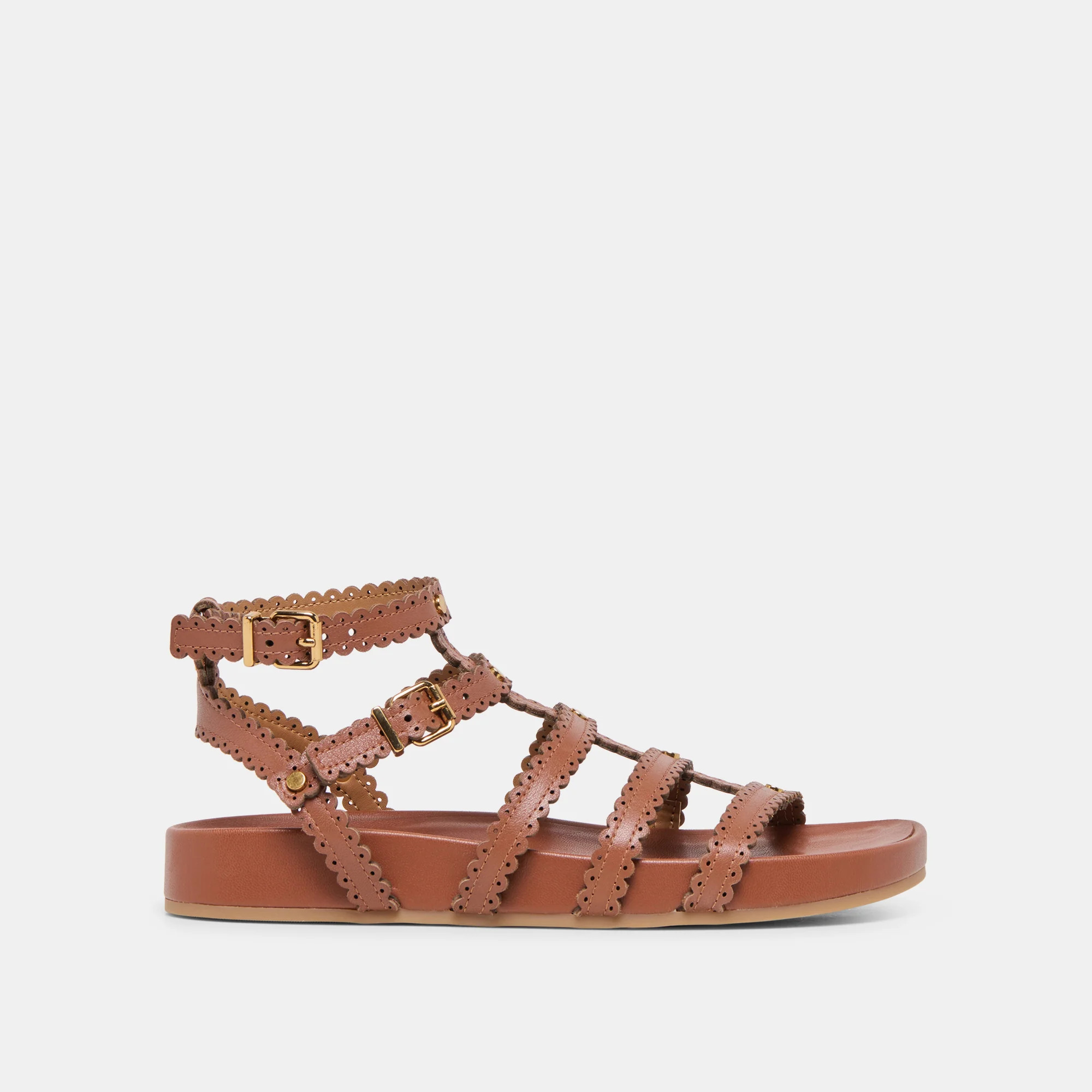 Susana Sandals Cognac Leather | DolceVita.com