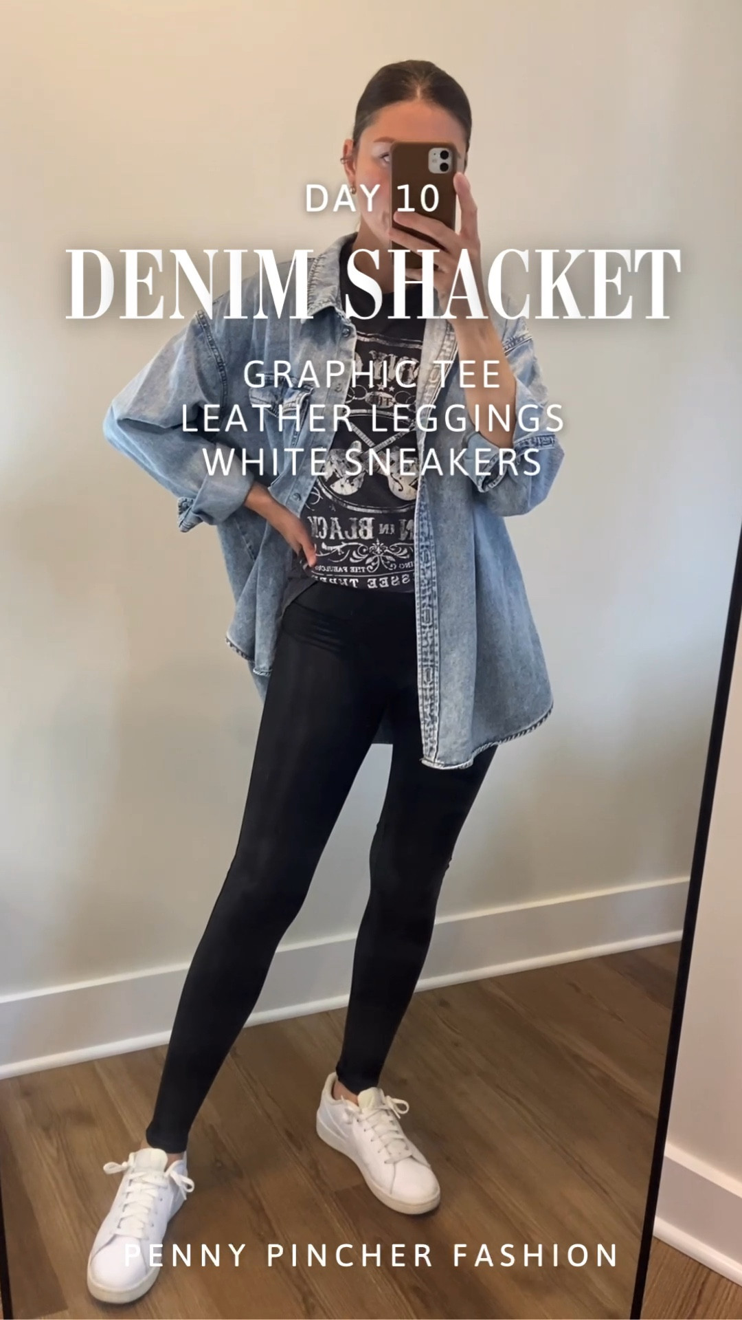 Denim shacket outfits: day 10!! Follow along for more. 
Favorite graphic Tee!

#LTKStyleTip #LTKFindsUnder100 #LTKShoeCrush