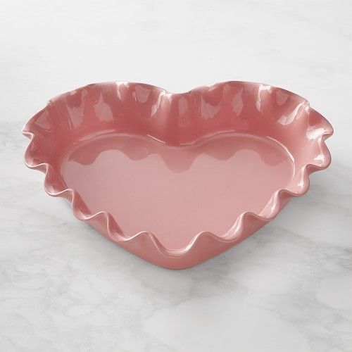 Emile Henry Ruffled Heart Dish, Pink | Williams-Sonoma