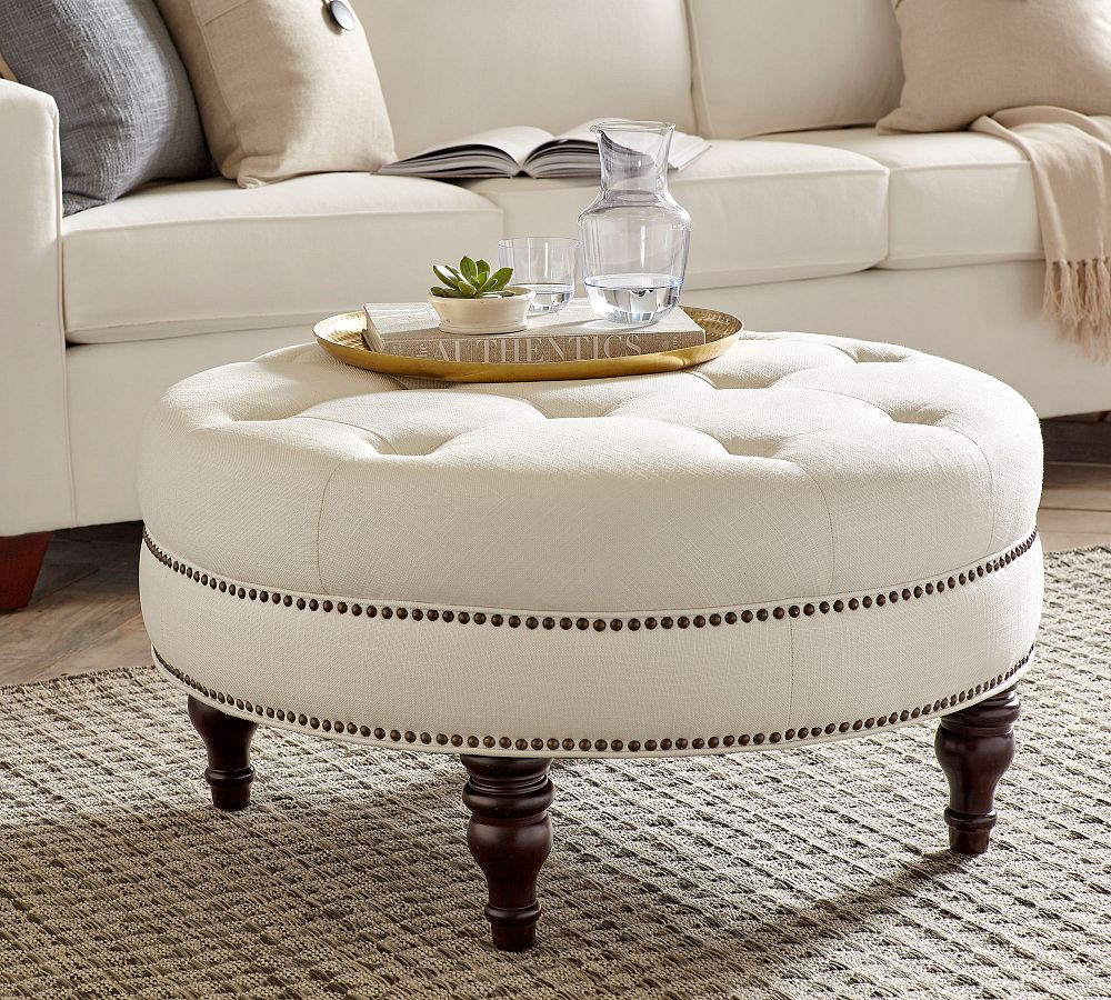 Martin Round Ottoman | Pottery Barn (US)