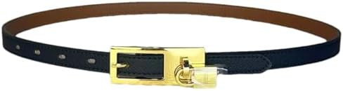 Women’S 1.5Cm Genuine Leather Belt Fashion Decorative Metal Buckle Dress Waistband For Everyday... | Amazon (US)