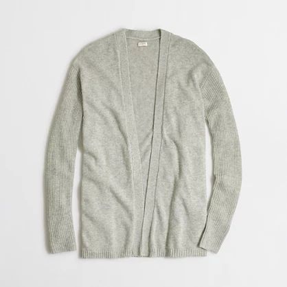 Factory warmspun cardigan sweater with ribbed sleeves | J.Crew Factory