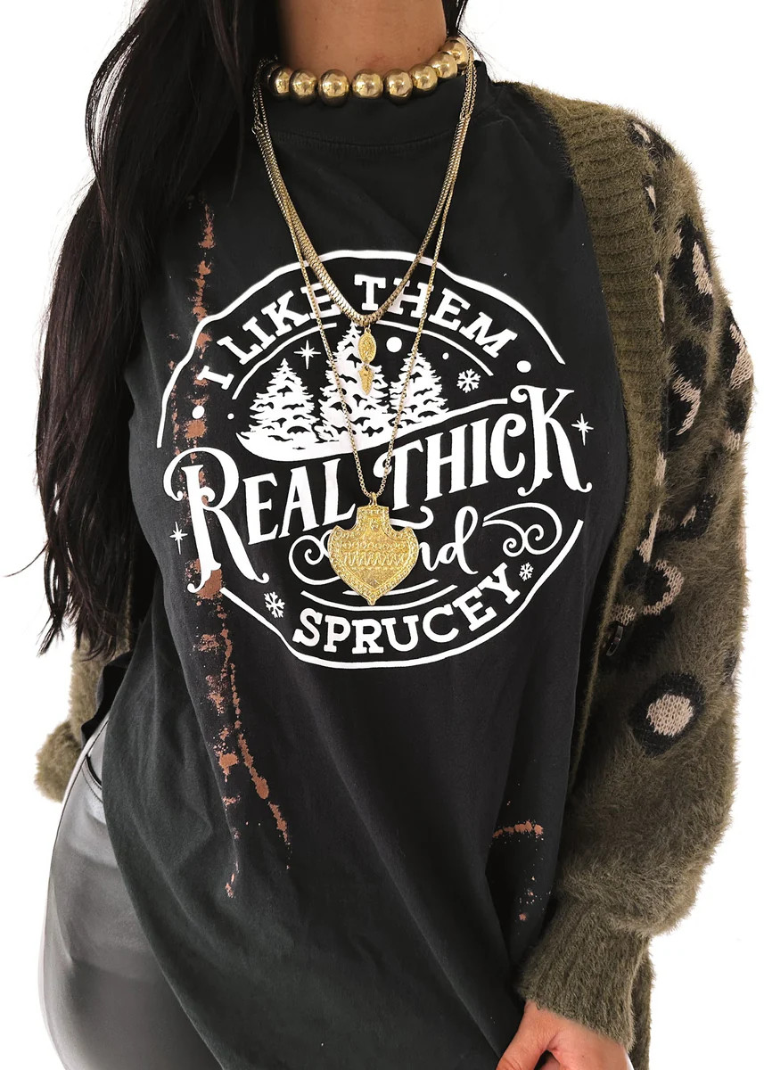 REAL THICK AND SPRUCEY BLEACHED OUT SIDE SLIT TEE | Pebby Forevee