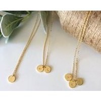 Intial Disc Necklace/Initial Necklace/Gift For Her/Birthday Gift/Birthday Gift/Bridesmaid Gift/Personalized Necklace/Mothers Day gift | Etsy (US)