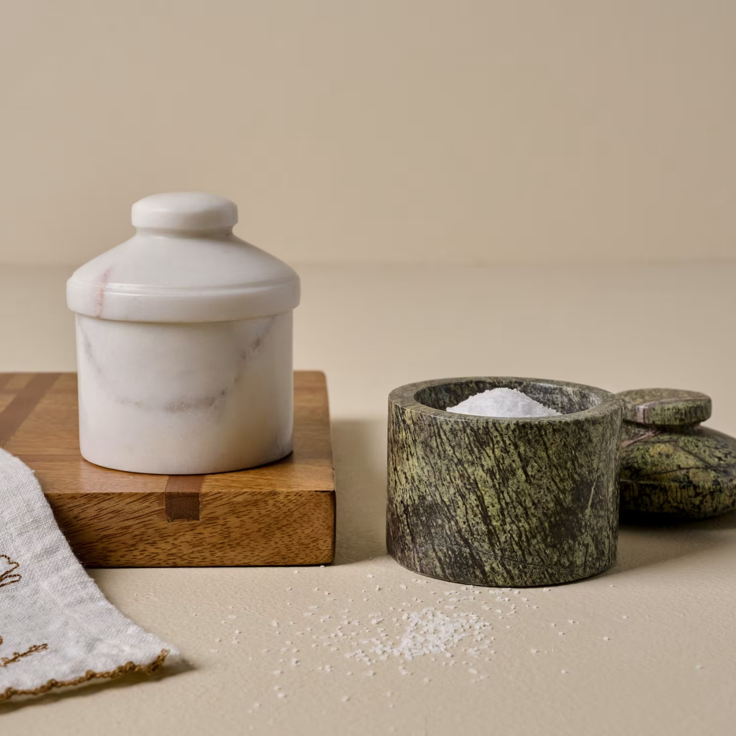 Marble Salt & Pepper Pinch Pot Set | Magnolia