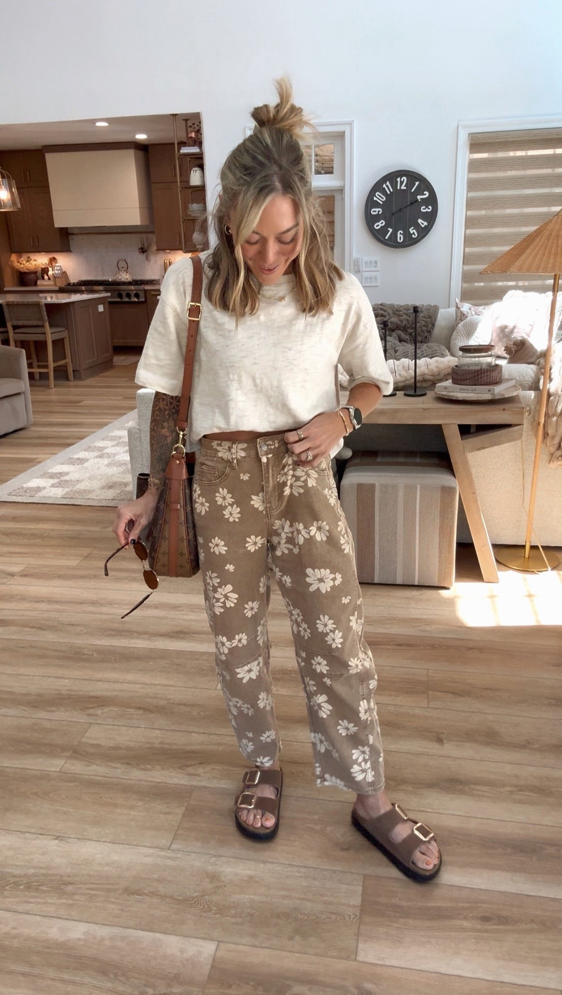 Barrel jean season 🤎 I LOVE a baggy wide leg & these are so dang comfy / cute! They’re stretchy as well — in the small!

Top is Target & OOS so I linked similar 😊 tts in sandals! 

Fall fit inspo / ootd / amazon fashion / project cloud / neutrals / floral jeans / comfy / cute / date night / Holley Gabrielle  

#LTKFindsUnder50 #LTKStyleTip #LTKSeasonal