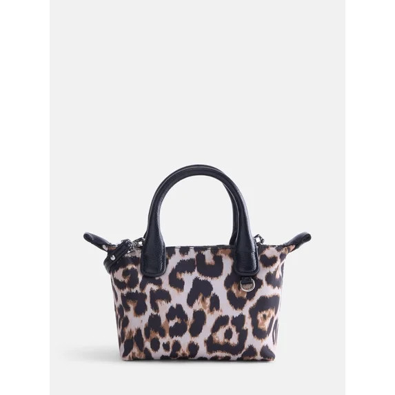 No Boundaries Women's Mini Tote Crossbody Bag, Leopard | Walmart (US)