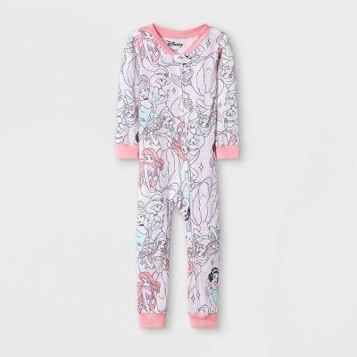 Toddler Girls' Disney Princesses Snug Fit Union Suit - Pink | Target