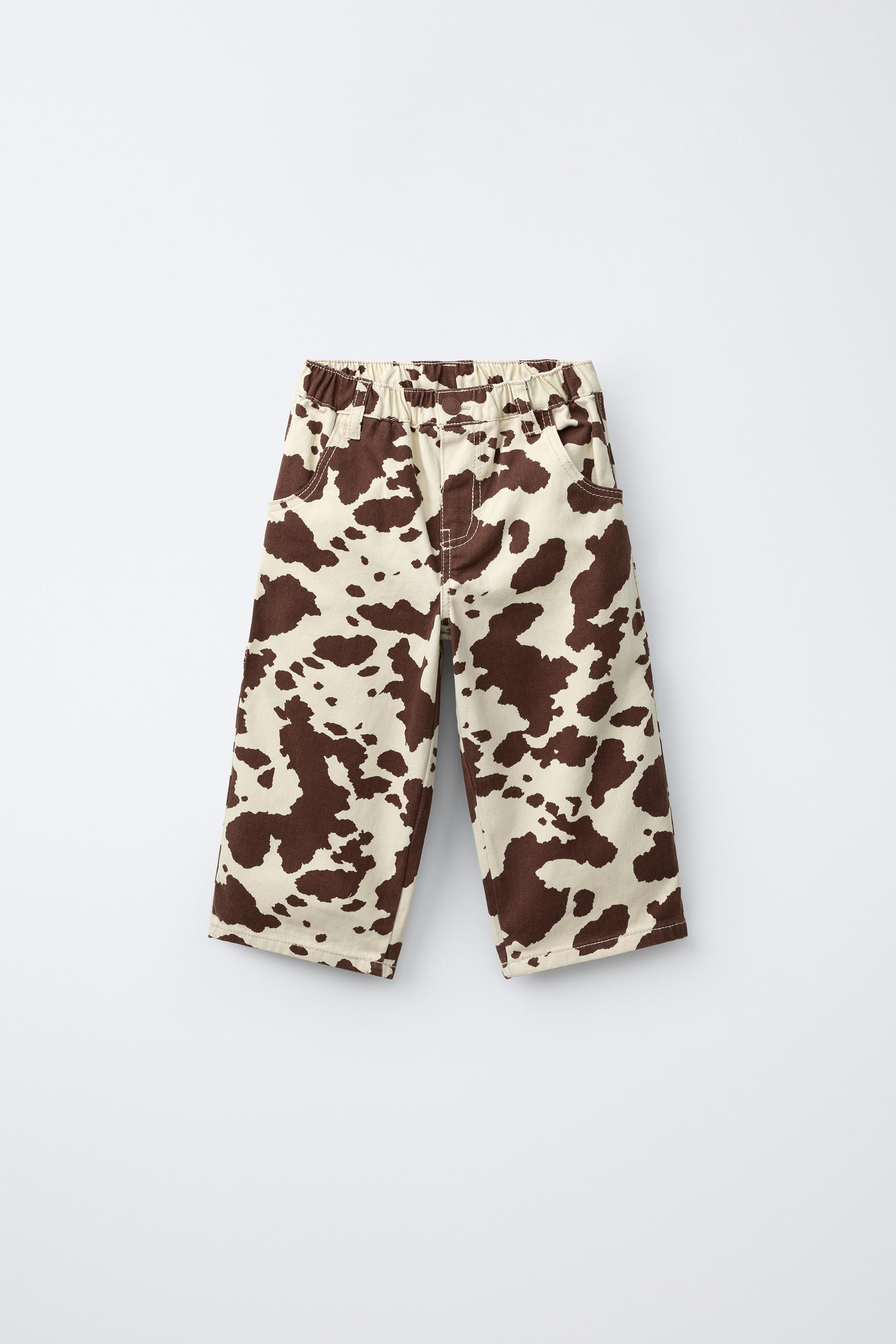 COW PRINT STRAIGHT TROUSERS | Zara UK