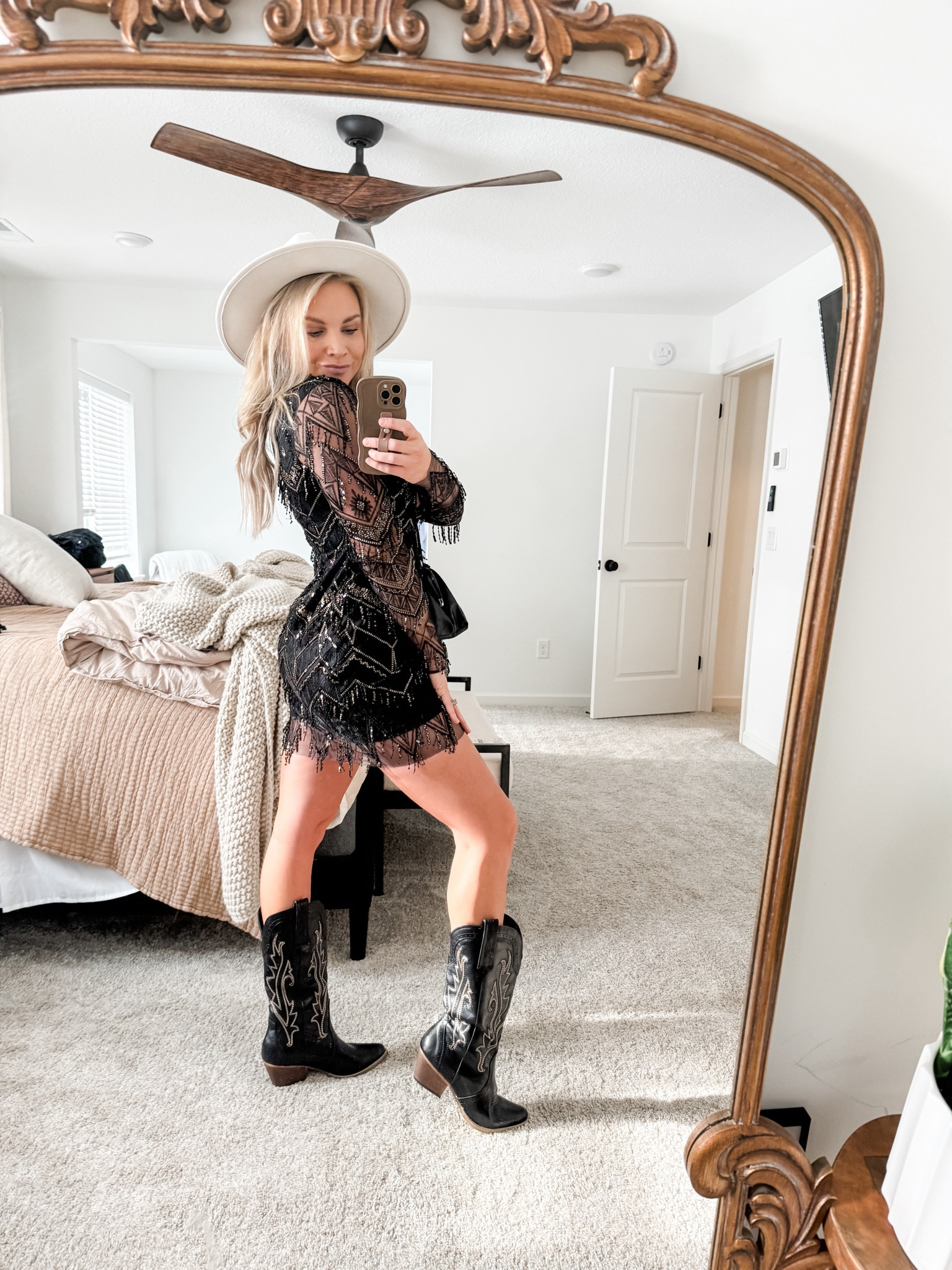 Festival, concert, Vegas, going out, western, disco cowgirl, boots, fringe, sequins, black dress, hat, vacation. Altar’ed state, Revovle, Amazon. 

#LTKstyletip #LTKFestival #LTKparties