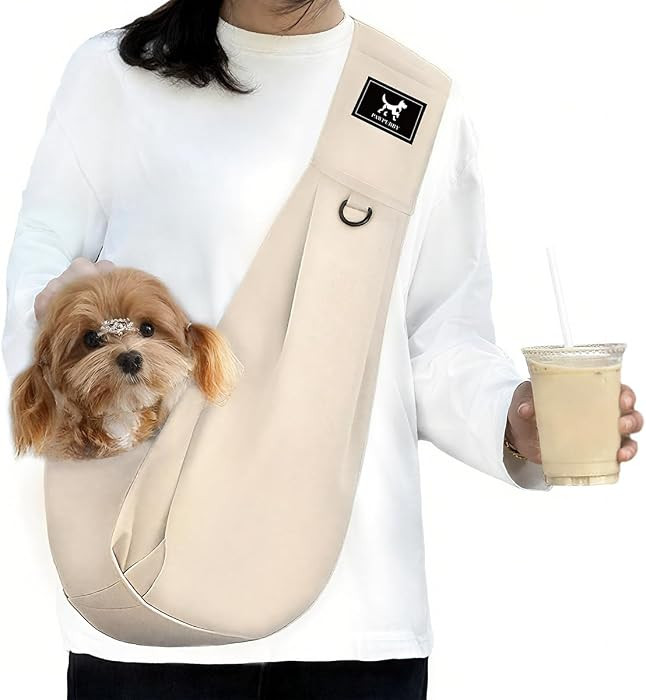 Dog & Cat Carrier Sling, Adjustable Soft Padded Shoulder Puppy Carrier, Hands-Free Dog Carrier Ba... | Amazon (US)