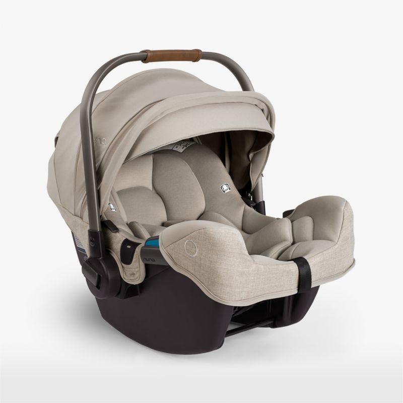 Nuna PIPA rx Hazelwood Light Brown Reclining Infant Car Seat + PIPA RELX Base + Reviews | Crate &... | Crate & Barrel