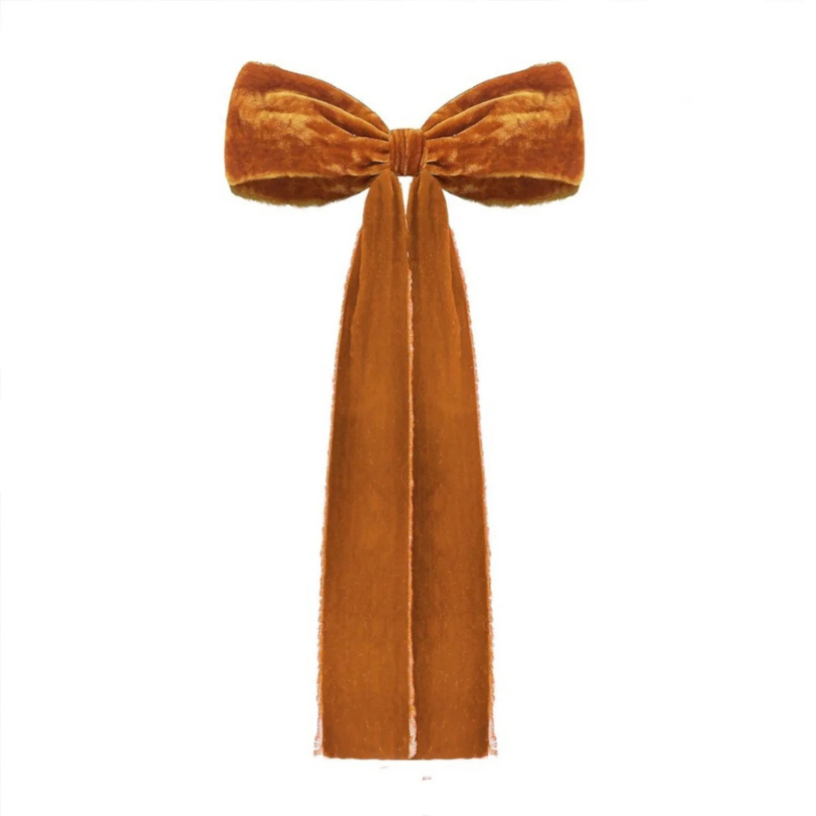 Oversized Velvet Christmas Bow - Flocked Holiday Garland for Staircase, Tree & Wall Decor, Khaki ... | Walmart (US)