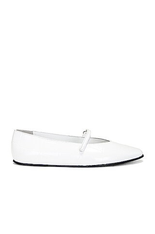 Molly Maxi Croco Embossed Leather Flat | FWRD 