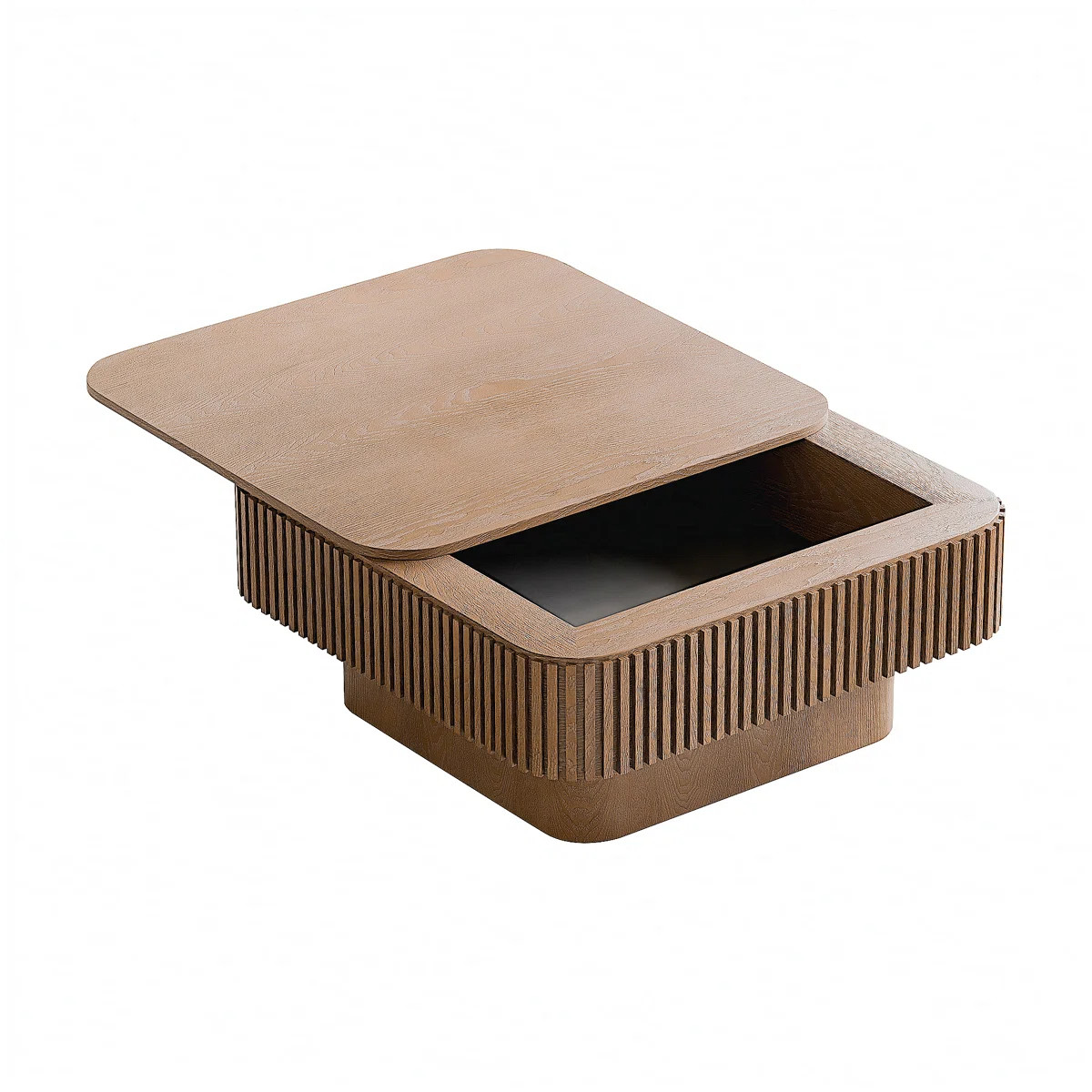 Latitude Run® 31.5'' Square Coffee Table with Spacious Hidden Storage, Solid Wood Veneer, Modern... | Wayfair North America