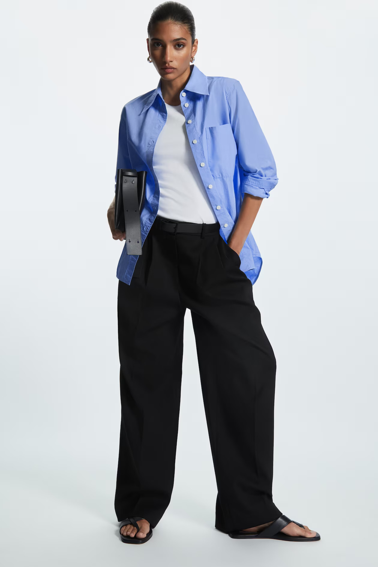 WIDE-LEG TAILORED WOOL-BLEND PANTS | COS (EU)