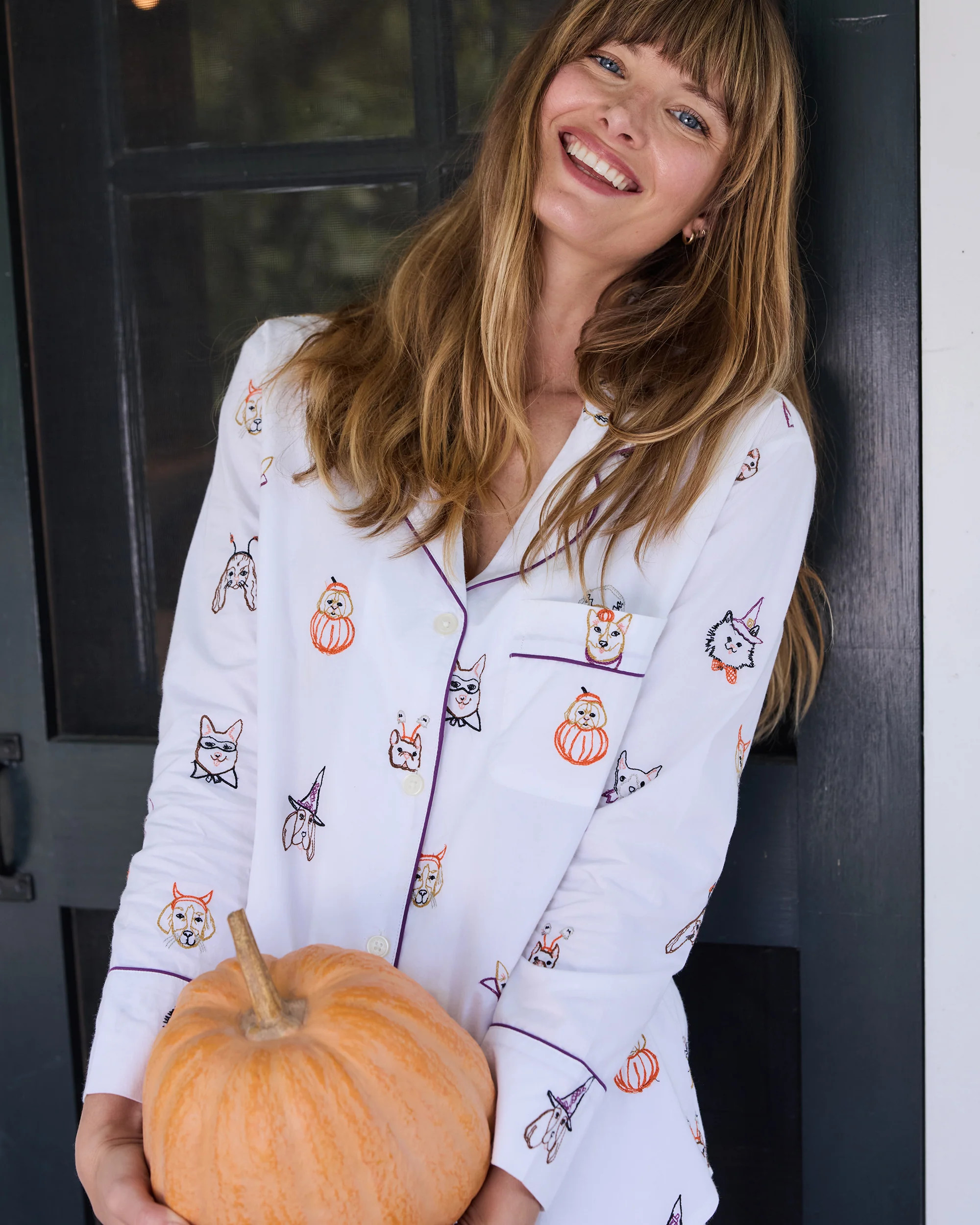 Halloween Hounds - Long PJ Set - Cloud | Printfresh