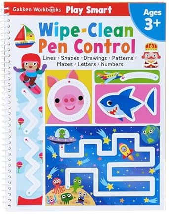 Play Smart Wipe-Clean Pen Control: Ages 3+    Spiral-bound – August 13, 2024 | Amazon (US)
