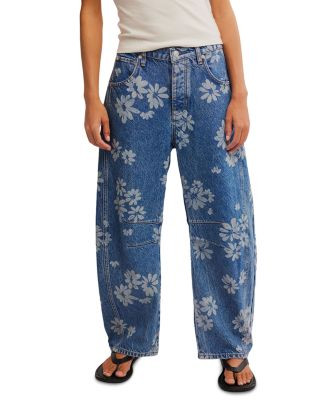 Good Luck Printed Barrel Leg Jeans Laser Daisy | Bloomingdale's (US)