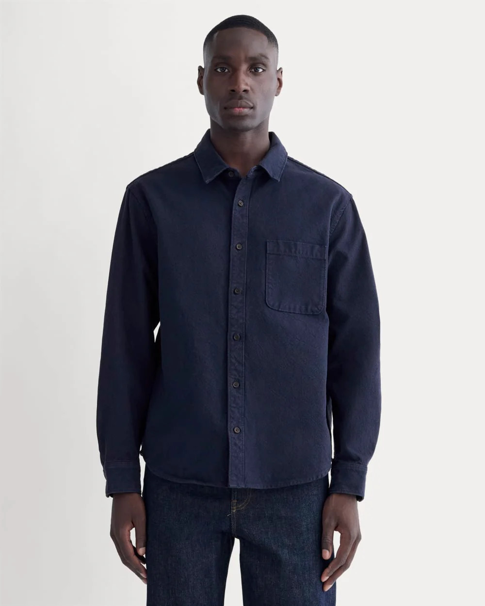 Everlane Canvas Organic Cotton Overshirt | Navy | XL | Everlane