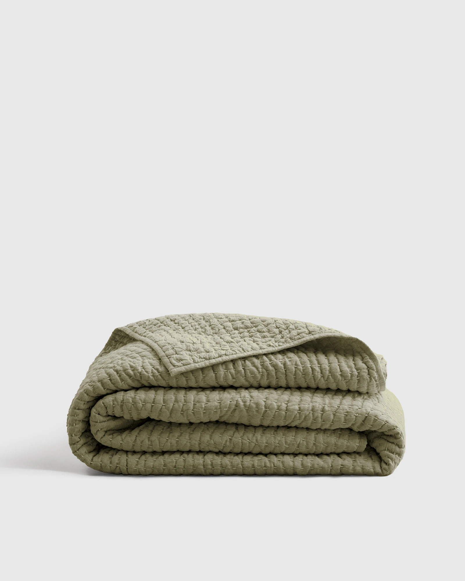 European Linen Cotton Stitch Quilt | Quince