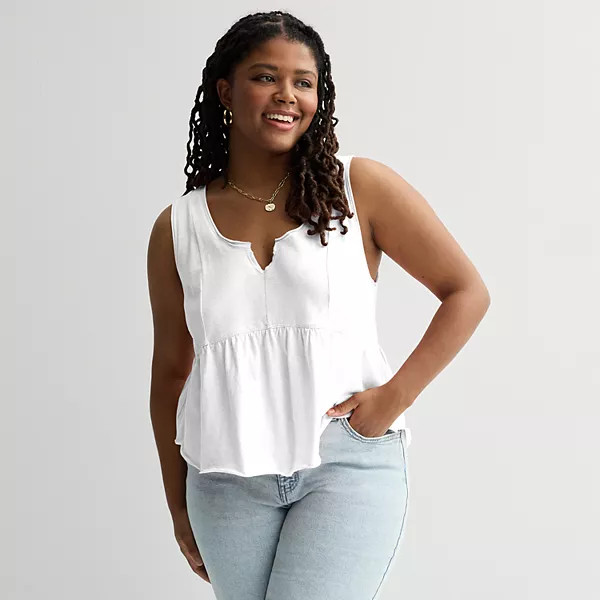 Juniors' SO® Relaxed Babydoll Tank Top | Kohl's