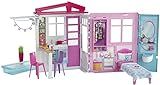 Barbie Dollhouse, Portable 1-Story Playset with Pool and Accessories, for 3 to 7 Year Olds [Amazo... | Amazon (US)