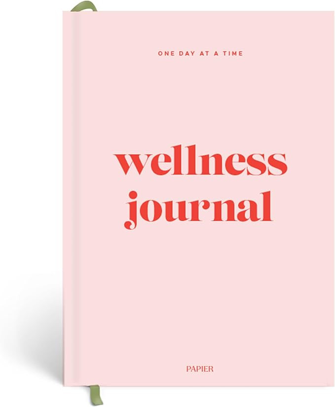 Papier Daily Wellness Journal Diary - Baby Pink, 8.46" L x 6.02" W | Hardback Cover Wellbeing, Gr... | Amazon (US)