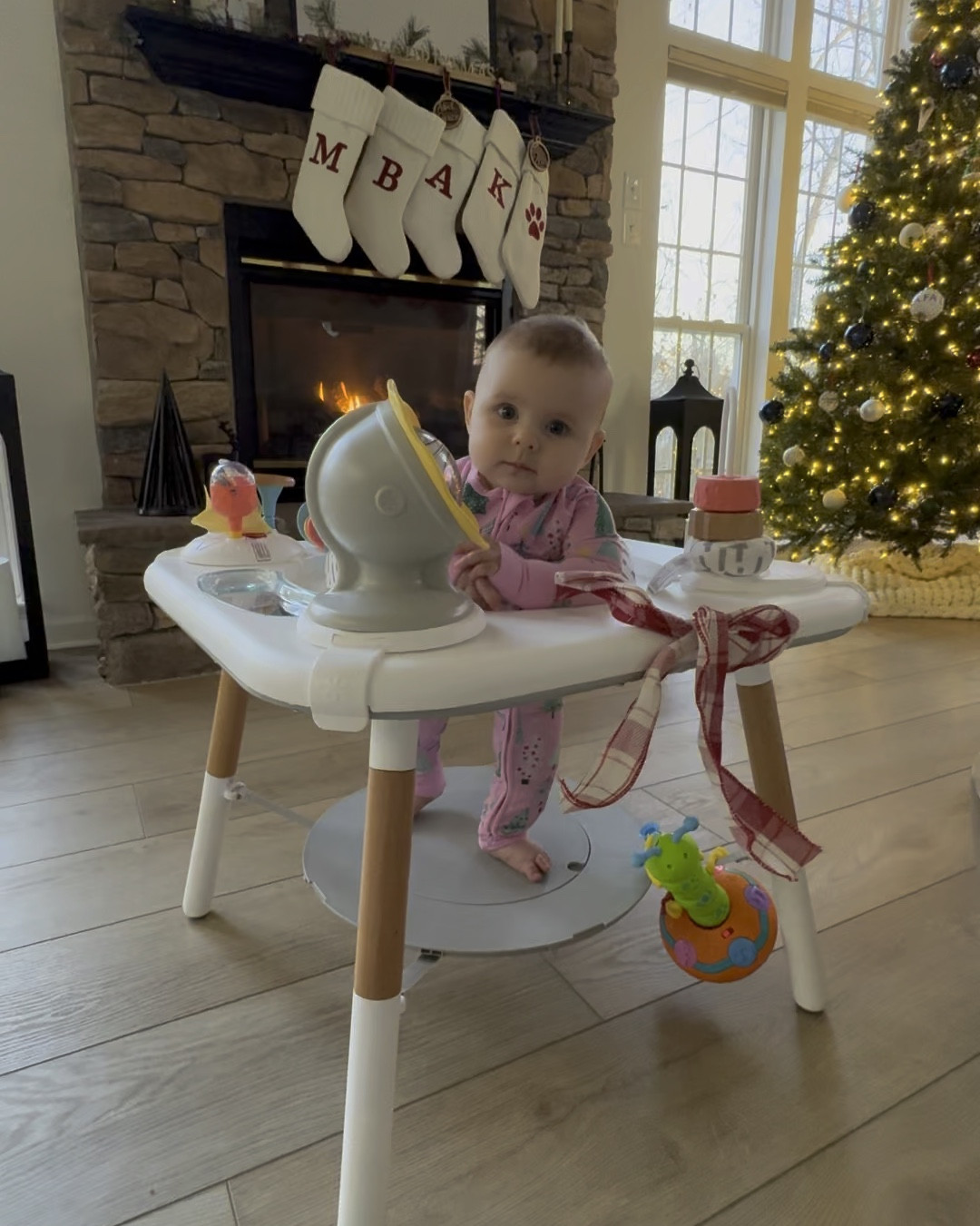 Kensleys FIRST Christmas gift, EVER!  Came early 😂. We knew we wanted to get her something that would aid her development and learning but not be overstimulating.  
This Skip Hop Discoverosity Montessori-Inspired 3-Stage Activity Center & Play Table for Baby Ages 4m+ has been perfect- safe to say she loves it and her legs have already gotten so much stronger👏🎄
#babygift #holiday #christmasgify #baby

#LTKHoliday #LTKGiftGuide #LTKBaby