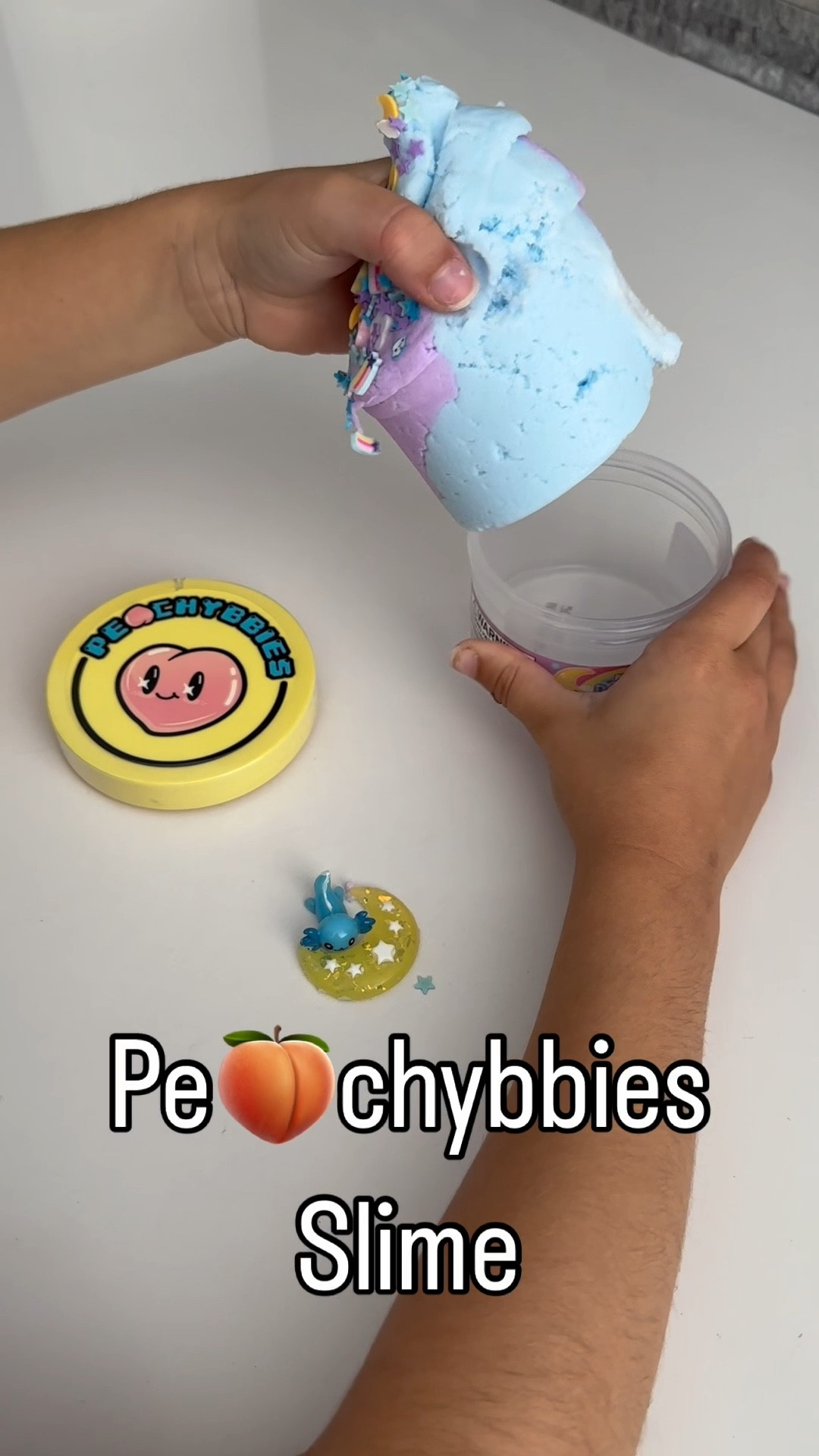 Is your child a slime lover too? PeachyBbies is America’s favorite slime! Their slime jars are packed with soft, fluffy cloud dough scented with a sweet and tart aroma topped with dreamy charms. If your child hasn’t tried out their slime, comment shop and I’ll send you a direct link. 


