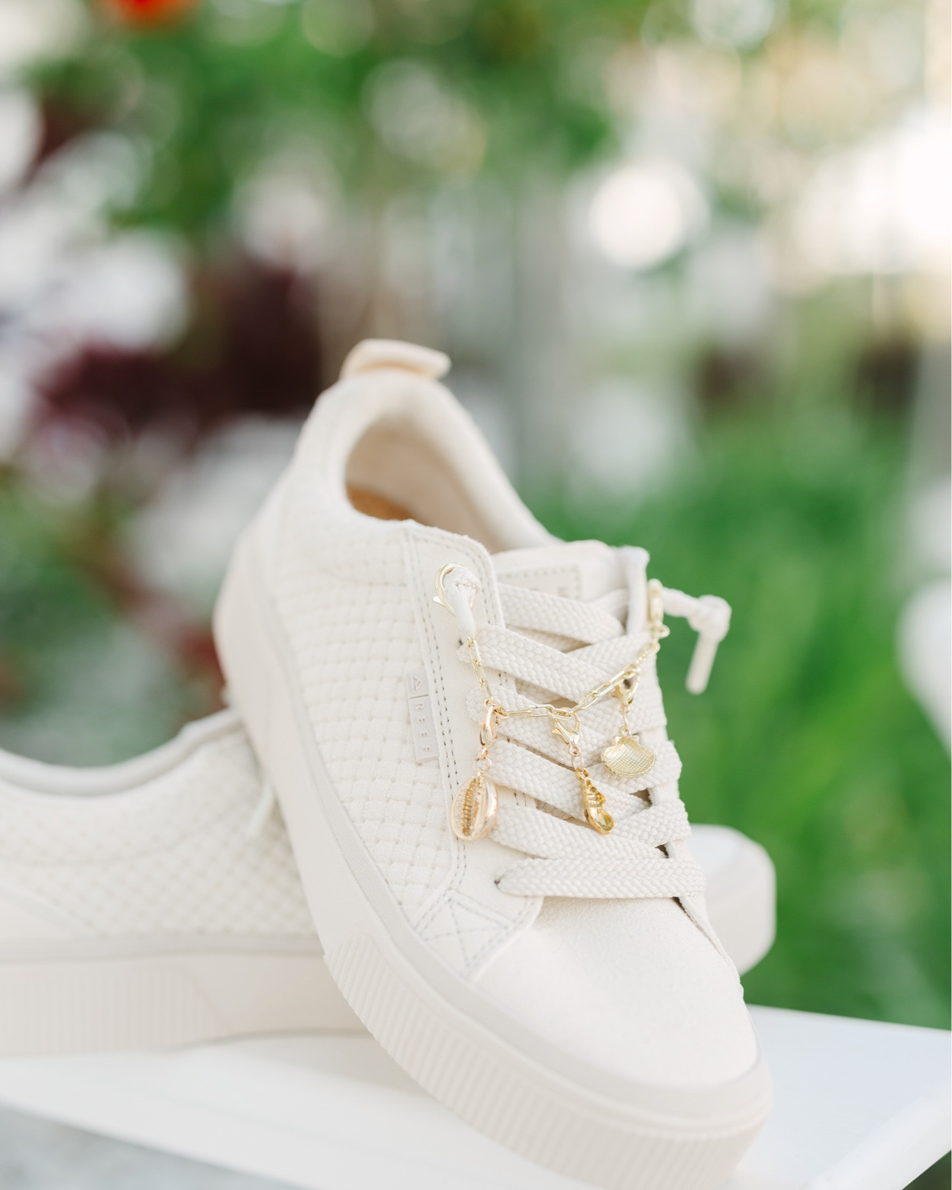 The Lay Day is the signature sneaker of my REEF collection. After wearing them all over Europe, they’ve become my go-to for travel. The cushioned sole keeps you comfortable for miles, while the slight incline gives the illusion of longer legs.

Neutral with removable charms.

#LTKootd #LTKdayinmylife #LTKTravel