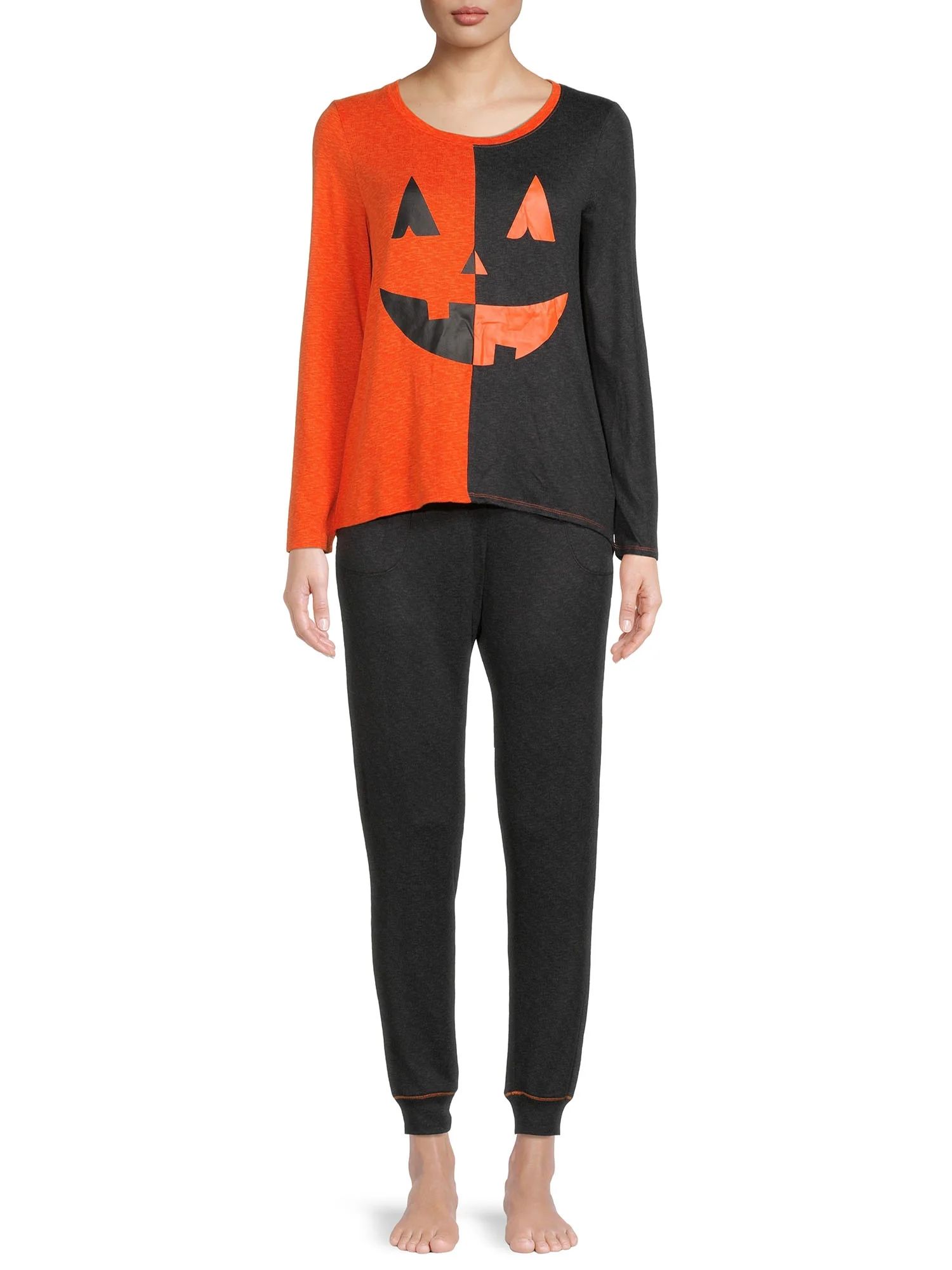 Secret Treasures Women's and Women's Plus Halloween Pajama Set | Walmart (US)