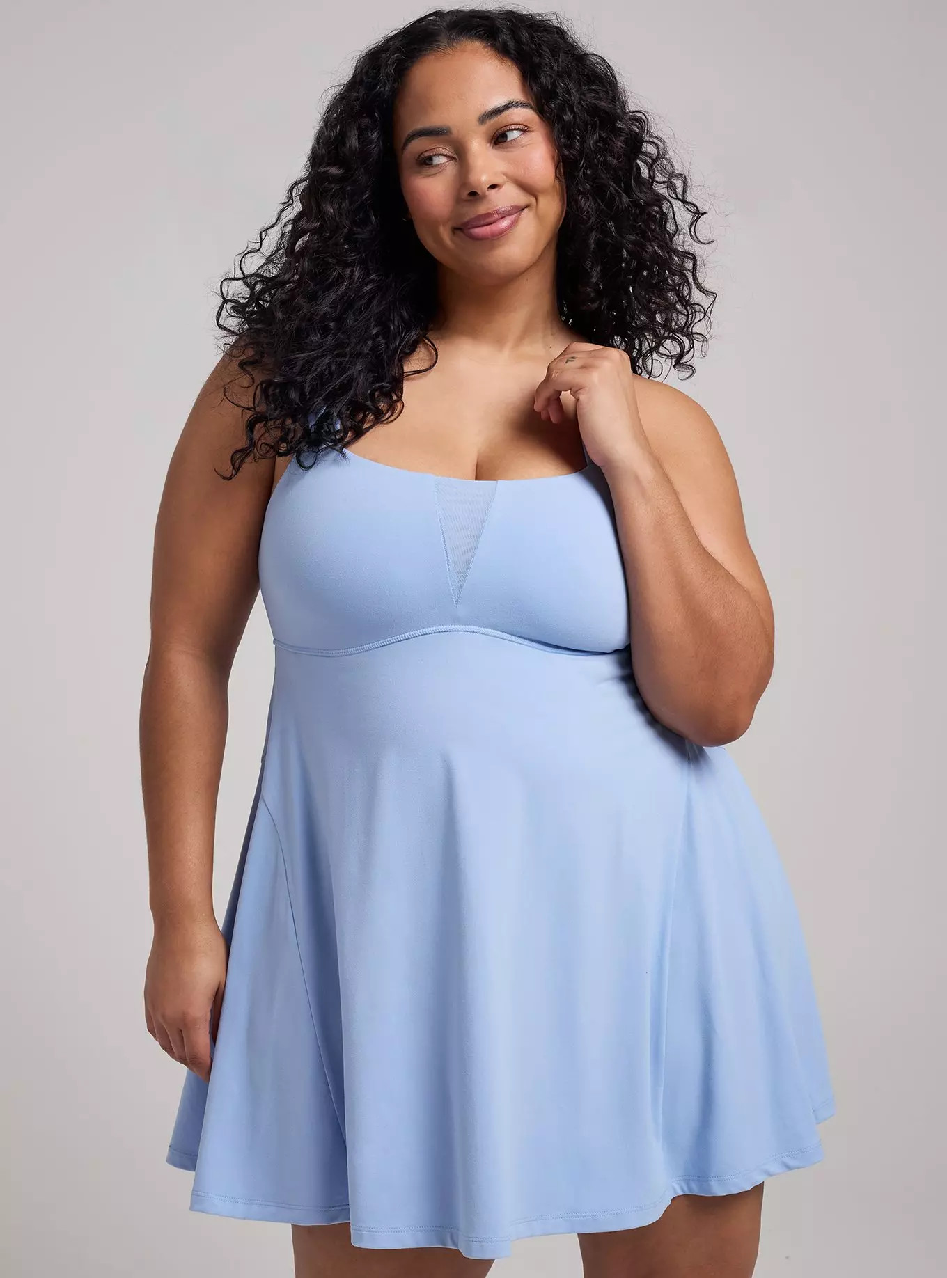 TRU Super Soft Performance Jersey Fit & Flare Tennis Dress | Torrid (US & Canada)