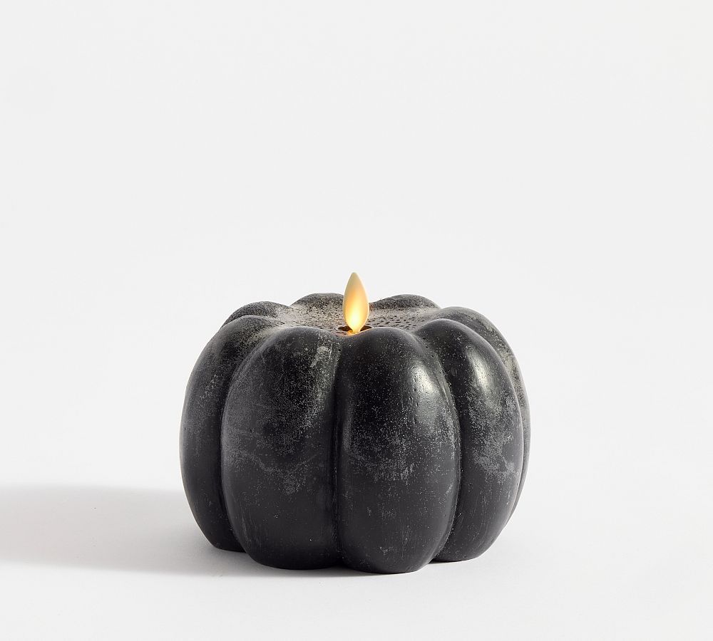 Premium Flickering Flameless Wax Pumpkin Candle | Pottery Barn (US)