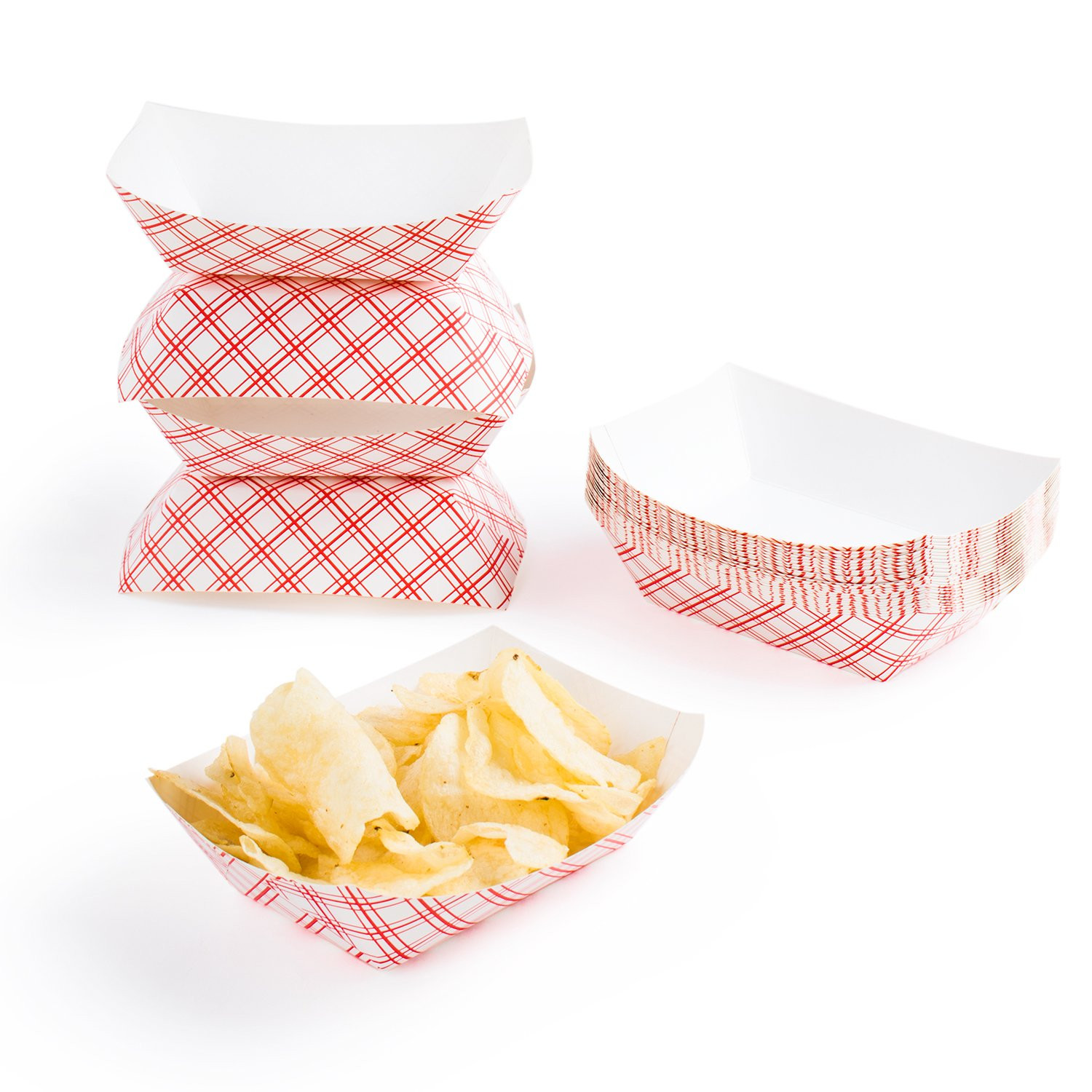 Disposable Paper Food Tray for Carnivals, Fairs, Festivals, and Picnics. Holds Nachos, Fries, Hot... | Amazon (US)