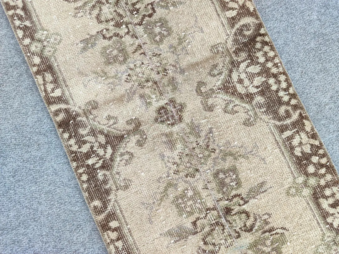 2x7 runner rug Brown color, Skinny antique rug 2x7 runner, Vintage runner 2x7, Narrow runner rug,... | Etsy (Global)
