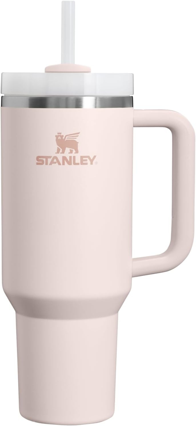 Stanley Quencher H2.0 FlowState Stainless Steel Vacuum Insulated Tumbler with Lid and Straw for Water, Iced Tea or Coffee, Smoothie and More, Rose Quartz 2.0, 40oz | Amazon (US)