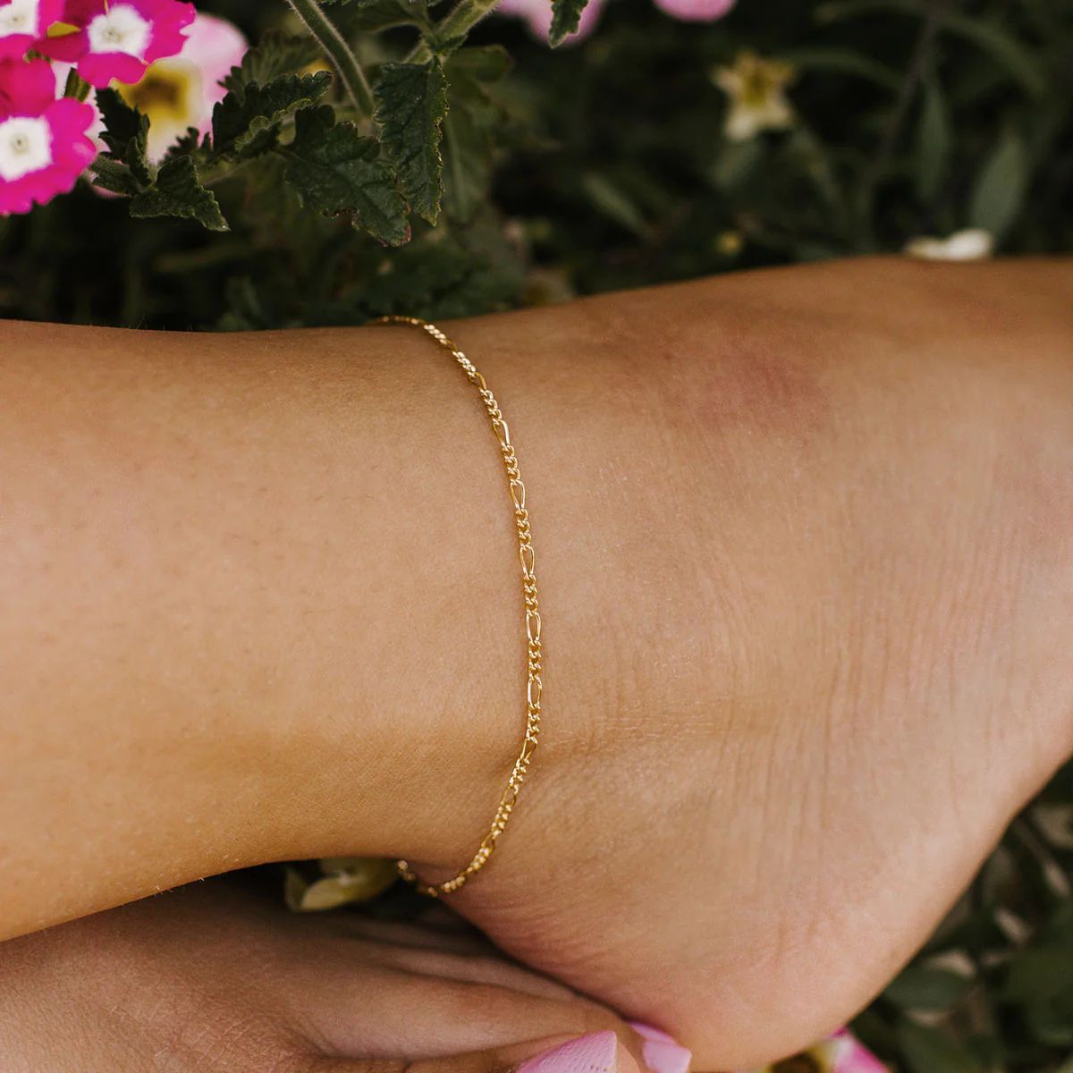 Figaro Chain Anklet | Made by Mary (US)