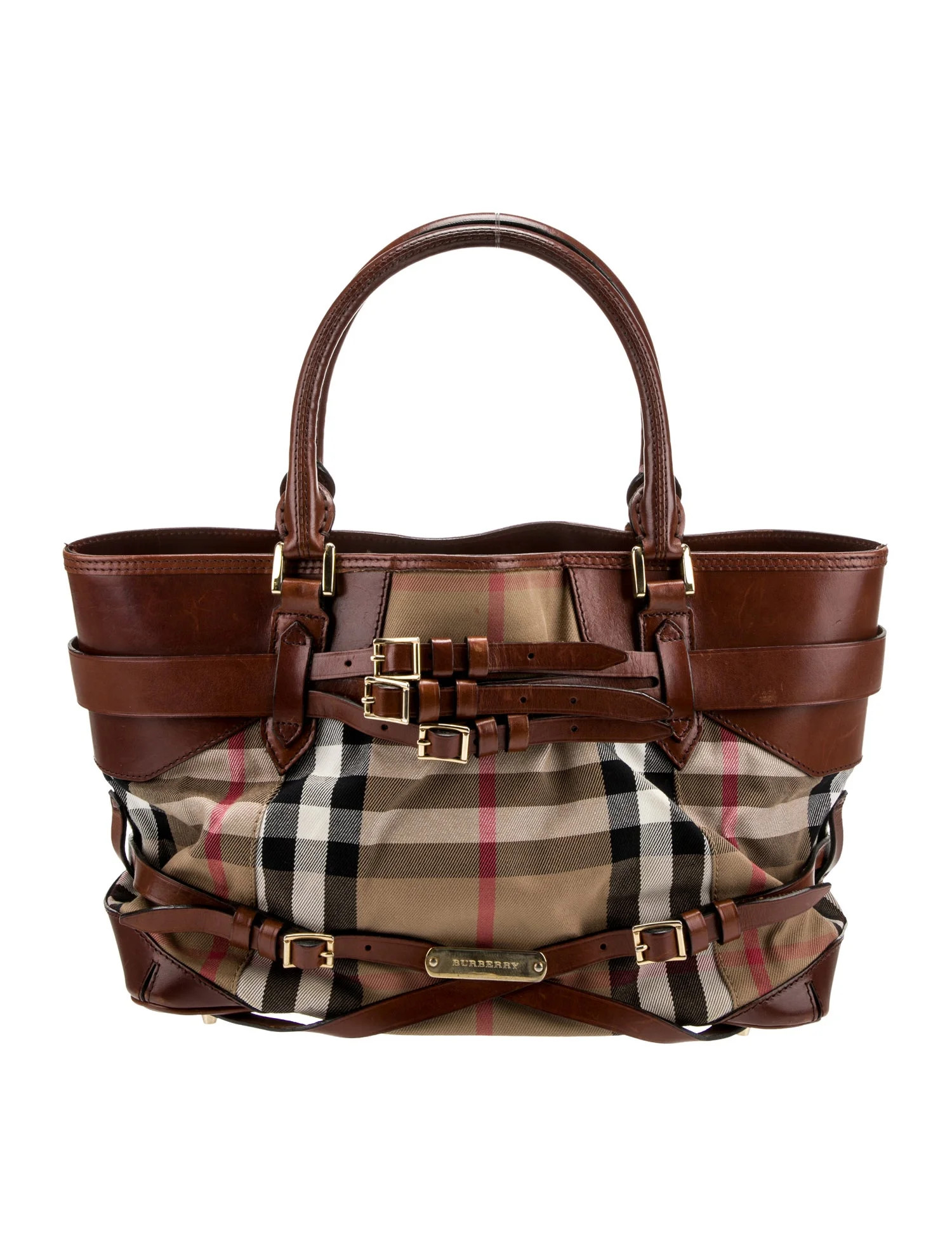 Leather Trimmed Canvas Tote Bag | The RealReal