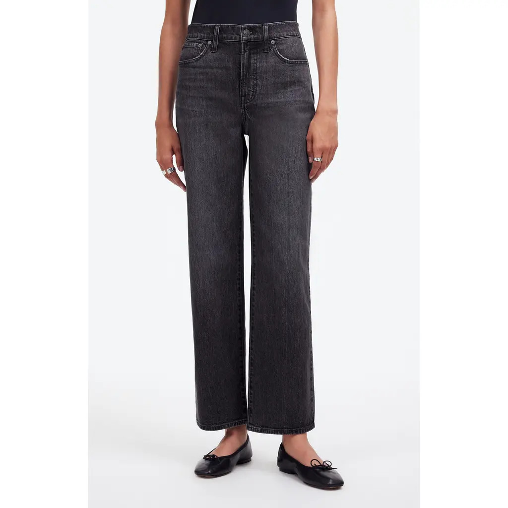 Madewell The Perfect Wide Leg Crop Jeans in Robles Wash at Nordstrom Rack, Size 29 | Nordstrom Rack