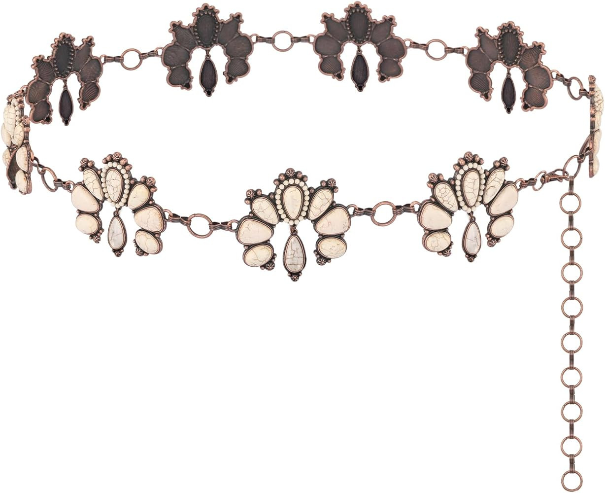 Rustic Couture's Western Concho Metal Belts for Women Cowgirl Gift | Amazon (US)