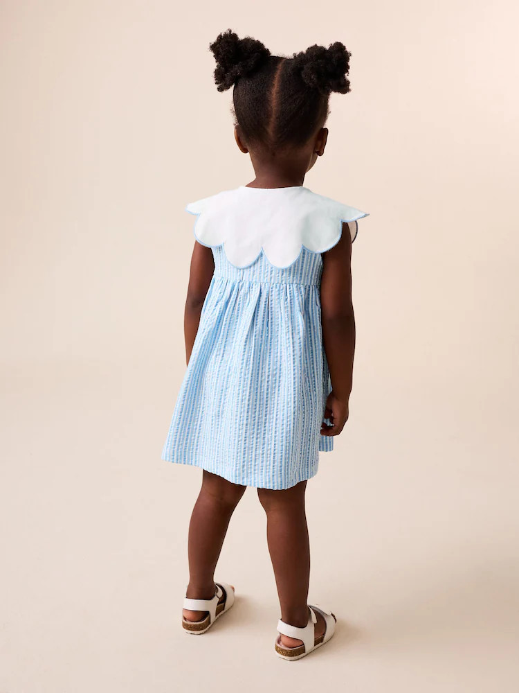 Blue Striped Collared Summer Dress (3mths-7yrs) | Next US