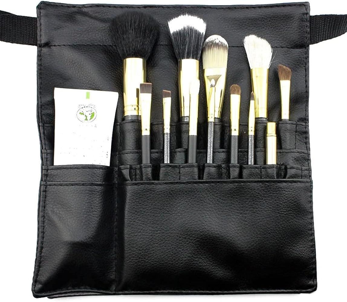 Hotrose 22 Pockets Professional Cosmetic Makeup Brush Bag with Artist Belt Strap for Women ( Brush N | Amazon (US)