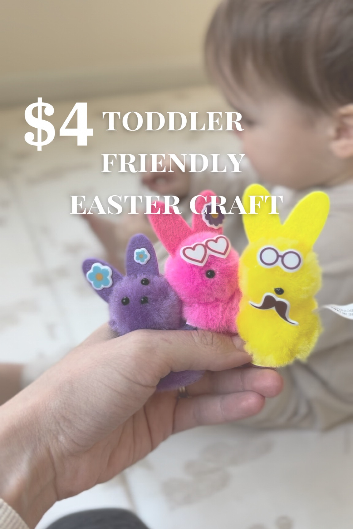 This is the cutest $4 craft, and our 2 year old sat focused on it for so long!