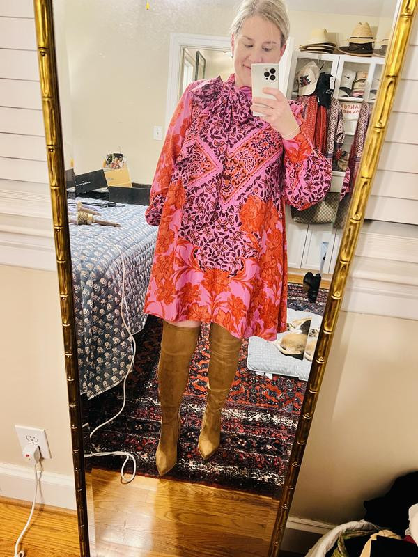 The Caroline Tie-Neck Mini Dress by Maeve | Anthropologie (US)