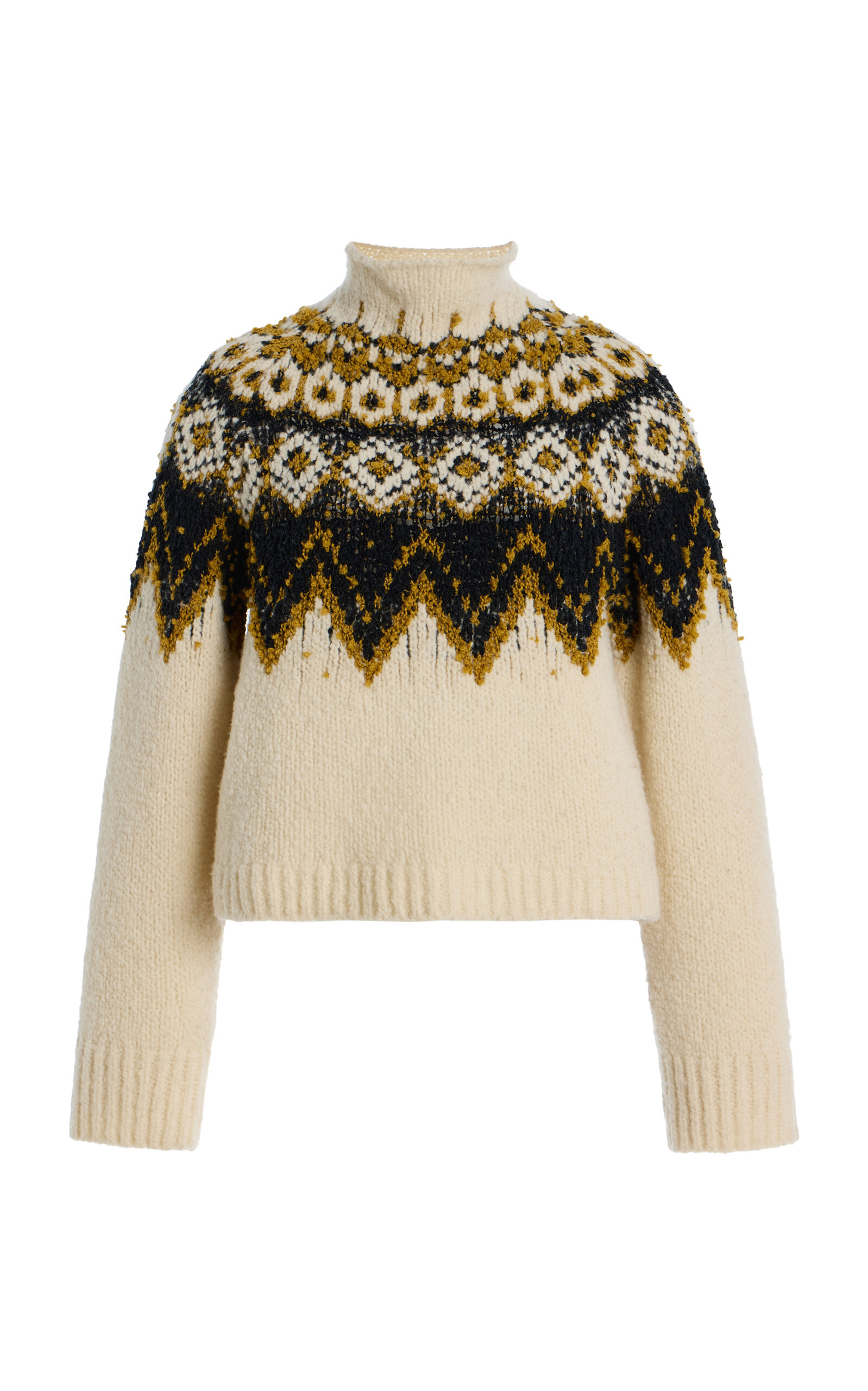 Proenza Schouler White Label Lizzy Fair Isle Linen-Blend Sweater - Moda Operandi | Moda Operandi (Global)