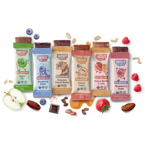 Skout Organic Kids Snack Bar Variety Pack (36 Pack) | Organic Kids Snack Bars | Plant-Based Nutrition | Vegan | Gluten, Dairy, & Soy Free | Amazon (US)