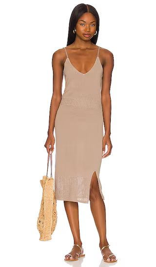 Bodycon Midi Dress in Taupe | Revolve Clothing (Global)